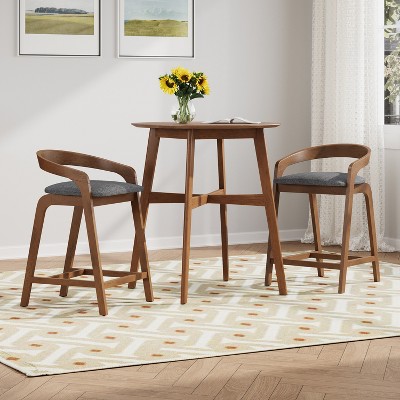 Christopher Knight Home Nolan 3 Pieces Contemporary Wood Counter Height Dining Set