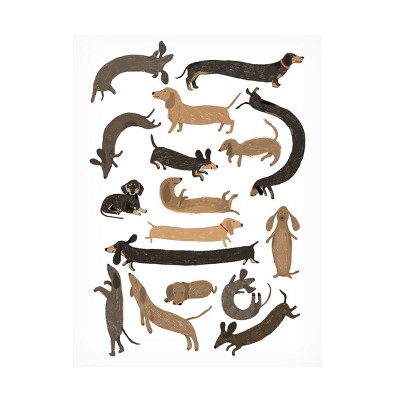 Canvas Wall Art - Hanna Melin  'Dachshund Print' Wall Art for Living Room, Bedroom, or Office Décor by Trademark Fine Art