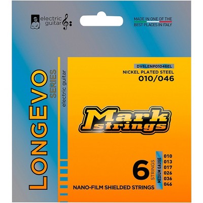 Markbass Longevo Series Nanofilm Shielded Nickel Plated Steel Electric Guitar Strings (10-46)