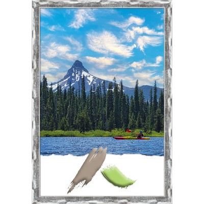 Amanti Art Scratched Wave Chrome Picture Frame