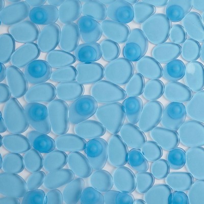 BrylaneHome Extra Long Tub Mat With River Stones Design