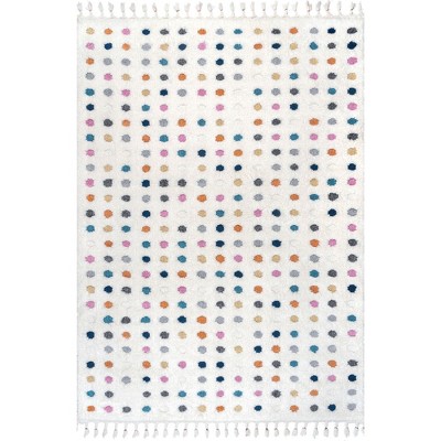 Nuloom Behati Polka Dot Kids Tasseled Indoor Area Rug