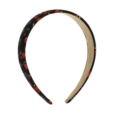 Unique Bargains Women's Classic Elegant Retro Floral Headband Black 1 Pc