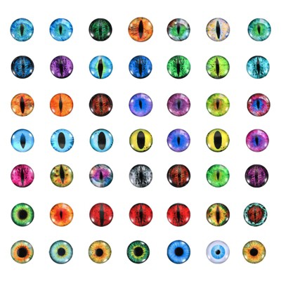 Unique Bargains Realistic 3D Doll Making DIY Craft Crochet Glass Dragon Eyes 100 Pcs