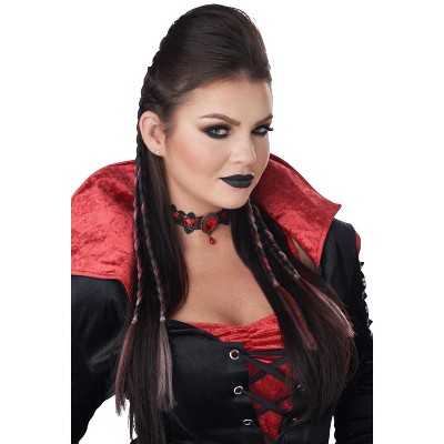 California Costumes Clip-In Braids (Red/Black)