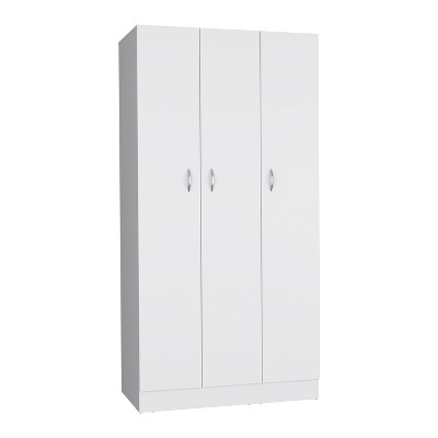 Depot E-Shop Wardrobe Armoire 71H" with 3-Doors and 2-Inner Drawers, 3 Doors