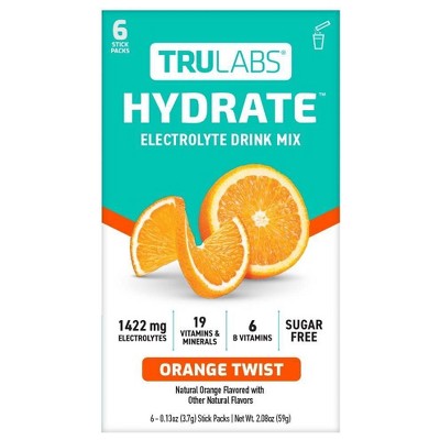 TruLabs Hydrate Sports Drink - Orange Twist - 0.78oz/6ct