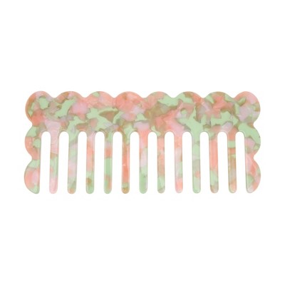 Unique Bargains Marble Pattern Hair Comb 1 Pc