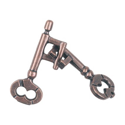 Bepuzzled Hanayama Level 1 Key Cast Puzzle - 2pc: Metal Brainteaser, Creative Thinking & Problem Solving Skills