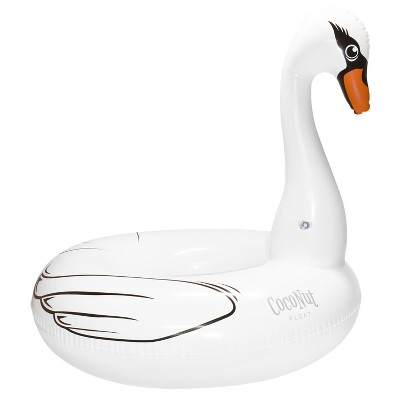 CocoNut Outdoor Inflatable Pool Ring - Majestic White Swan