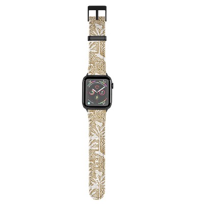 evamatise Big Cats and Palm Trees Jungle 42mm/44mm Black Apple Watch Band - Society6