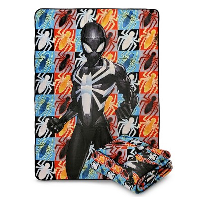 Bazillion Dreams Marvel Spider-Man Symbiote Suit Fleece Softest Comfy Throw Blanket for Adults & Kids| Measures 60 x 45 Inches
