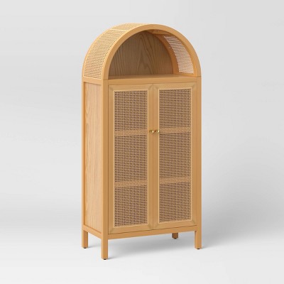 Woven Arched Wood Cabinet - Threshold™
