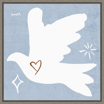 Amanti Art White Dove I by Melissa Wang Canvas Wall Art Print Framed 22-in. W x 22-in. H.