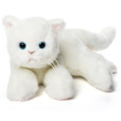 Bearington Muffin Plush Stuffed Animal White Cat, Kitten 15 inch, For Ages 3-14