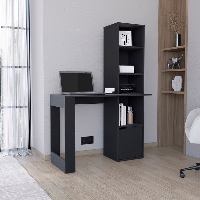 NicBex Computer Desk Home Ofiice Desk with Bookcase&Cabinet,Study Writing Desk for Home&Company,Home Workstation