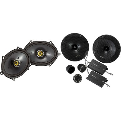 Kicker 46CSS654 CS-Series CSS65 6.5-Inch (160mm) Component System with .75-inch tweeters w/ 46CSC684 6x8" Coaxial Bundle