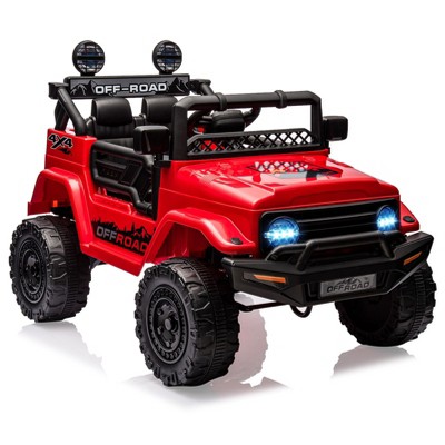 12V Electric Ride-On Truck for Kids - Remote Control Car with Spring Suspension,  s, Music & 3 Speeds | Battery-Powered Ride Toy