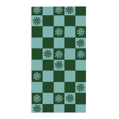 Personalization Mall Green Checkered Beach Towel