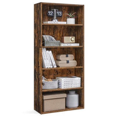 VASAGLE 5/6-Tier Bookshelf, Open Bookcase with Adjustable Storage Shelves, Floor Standing Unit