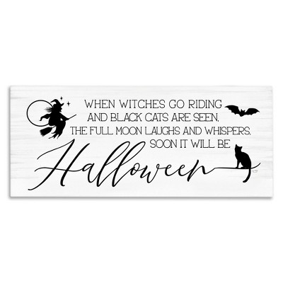 Stupell Industries Halloween Season Phrase Canvas Art
