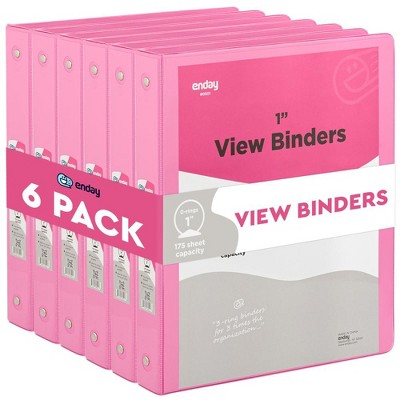 Enday 0.5-Inch 3-Ring View Binder With 2-Pockets - 6 Packs