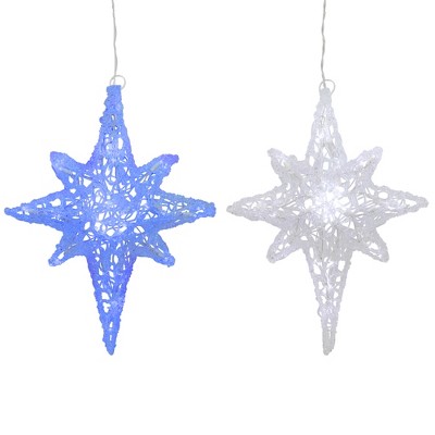 Northlight LED Lighted Color Changing Star of Bethlehem Christmas Decoration - 22" - Blue and White