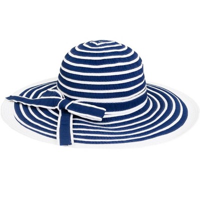 Magid Striped Cotton Foldable Floppy Hat