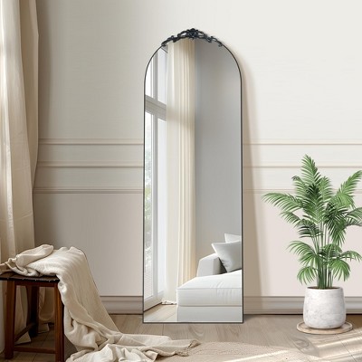 Exquisite Wood Framed Mirror: Full-Length with Arch Detail