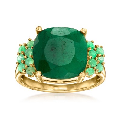 Ross-Simons 5.40 ct. t.w. Emerald Ring in 18kt Gold Over Sterling