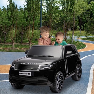 24V Ride On Toy, Licensed Land Rover Kids Car, 2-Seater Ride On Car w/Remote Control, Toy Storage Box, 3 Speeds, Lockable Doors, Rear Handle, Music