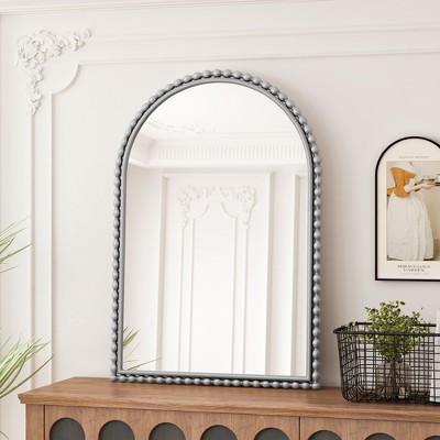 KTMBDW 23"x35" Arched Bathroom Mirror, Wall Mirror for Bathroom, Iron Frame Vanity Mirror, Vintage Decorative Mirrors for Living Room, Bedroom