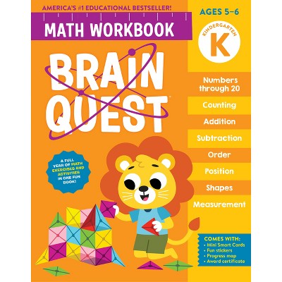 Brain Quest Math Workbook: Kindergarten - (Brain Quest Math Workbooks) by  Workman Publishing (Paperback)