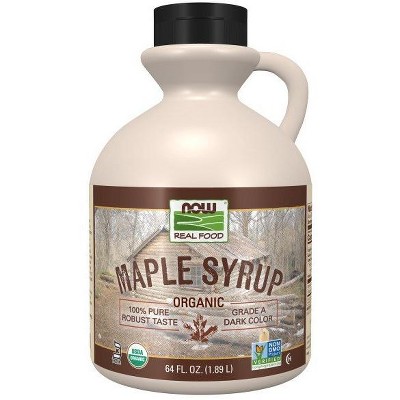 Maple Syrup, Organic Grade A Dark Color (formerly Grade B) by Now Foods  -  64 oz Liquid