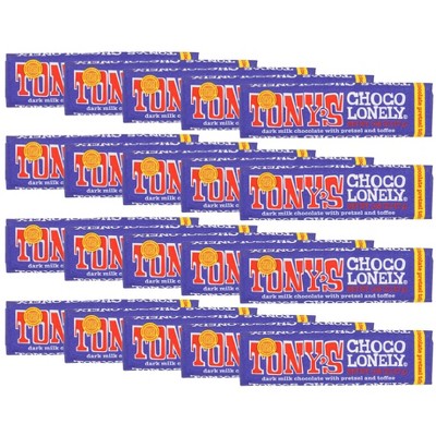 Tony's Chocolonely Dark Milk Chocolate Bar With Pretzel and Toffee - 20 bars, 1.66 oz each