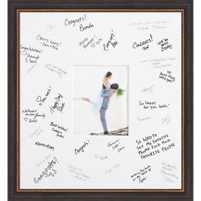 Ashton Signature Mat Picture Frame – Guest Book Alternative for Weddings, Graduations, or Retirement – Autograph Photo Mat for Signature Board