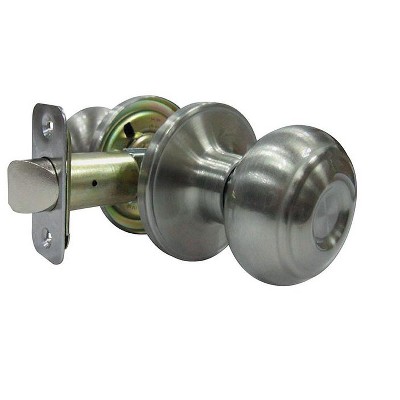 Faultless Fancy Mushroom Satin Nickel Passage Door Knob Right Handed