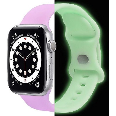 Worryfree Gadgets Soft Silicone Glow in the Dark Band for Apple Watch 42/44/45/46/49mm