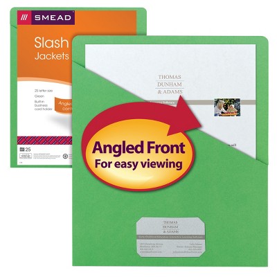 Smead Organized Up Slash Jacket, Letter Size, 25 per Pack