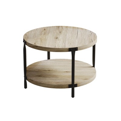 Dexmalle Modern minimalist style circular Bohemian coffee table with double-layer