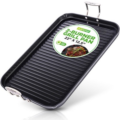 Nonstick Grill & Griddle - Dishwasher Safe Nonstick Grill Pan