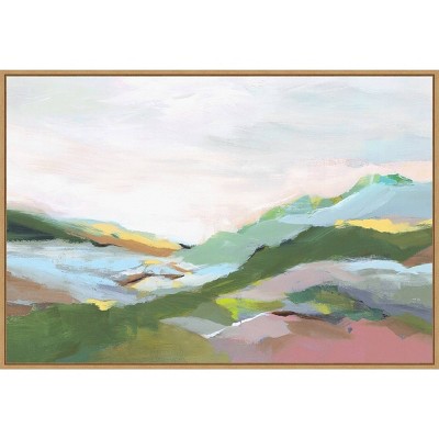 33" x 23" Highland Landscape I by Isabelle Z Framed Canvas Wall Art Print - Amanti Art: Modern Decor, Polystyrene Frame