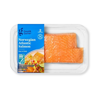Skin-On Atlantic Salmon - 10oz/2pk - Good & Gather™