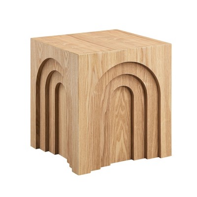 Dexmalle Mid Century Wood Square Small Side Table