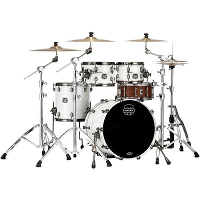 Mapex Saturn Evolution Fusion Maple 4-Piece Shell Pack With 20" Bass Drum Polar White