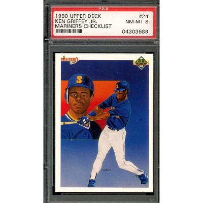 Ken Griffey Jr. Card 1990 Upper Deck #24 PSA 8