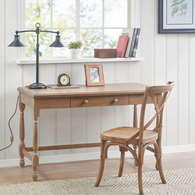 NicBex Home Office Desk Modern Writing Desk with 6 Open Shelves and Wooden Desktop for Office, Study