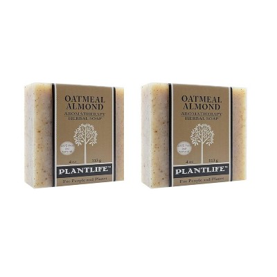 Plantlife Oatmeal Almond Bar Soap Multipack – Moisturizing, Soothing, Handcrafted, Plant-Based – Made in California, 4oz Each