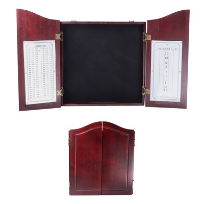 GSE Professional Solid Wood Classic Dartboard Cabinet with Dart Scoreboard