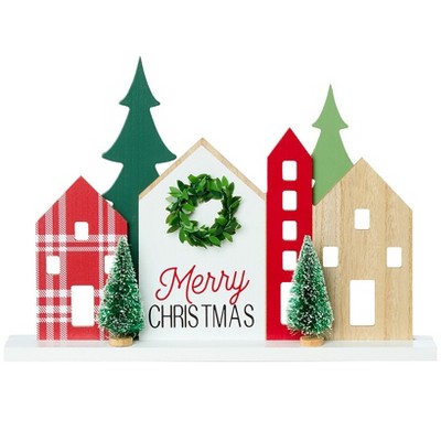 The Lakeside Collection Wooden Village or Christmas Tree Farm Decor